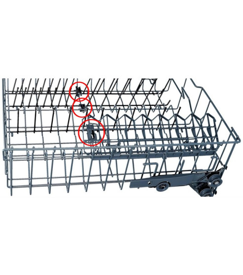 Clips rails panier supérieur lave-vaisselle Bosch Siemens
