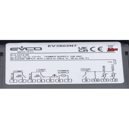Régulateur chambre de pousse Evco EV3802N7