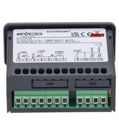 Régulateur chambre froide Evco EV3802N7