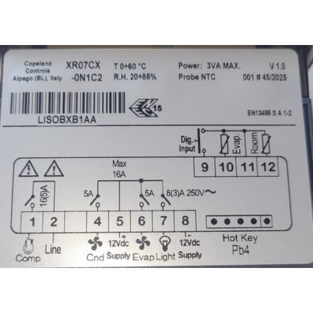 Thermostat armoire réfrigérée Gamko Dixell XR07CX