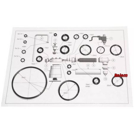 Kit de joints machine à chantilly Mussana 00059