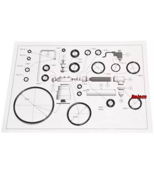 Kit de joints machine à chantilly Mussana 00059