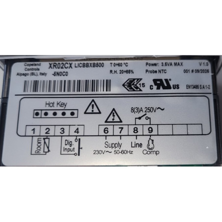 Thermostat régulateur DIXELL XR02CX-5N0C0 armoire réfrigérée Métro