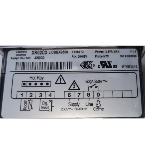 Thermostat régulateur DIXELL XR02CX-5N0C0 armoire réfrigérée Métro