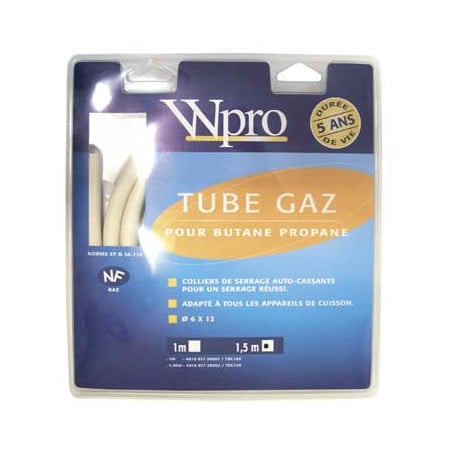 Tuyau gaz butane à collier 1.5m 5 ans