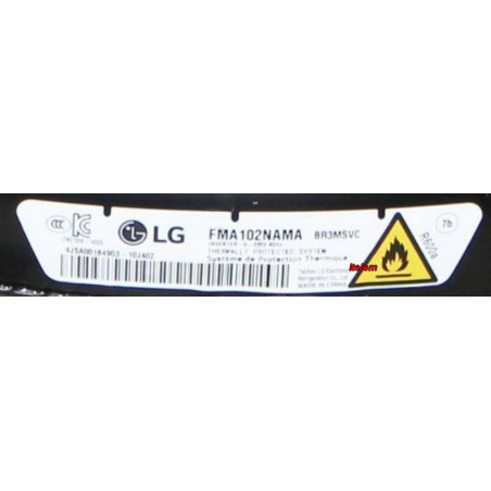 Compresseur réfrigérateur FMA102NAMA R600a 60Hz 220V LG TCA37032031