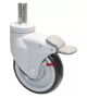 Roulette pivotante à goujon avec frein chariot de distribution Tournus