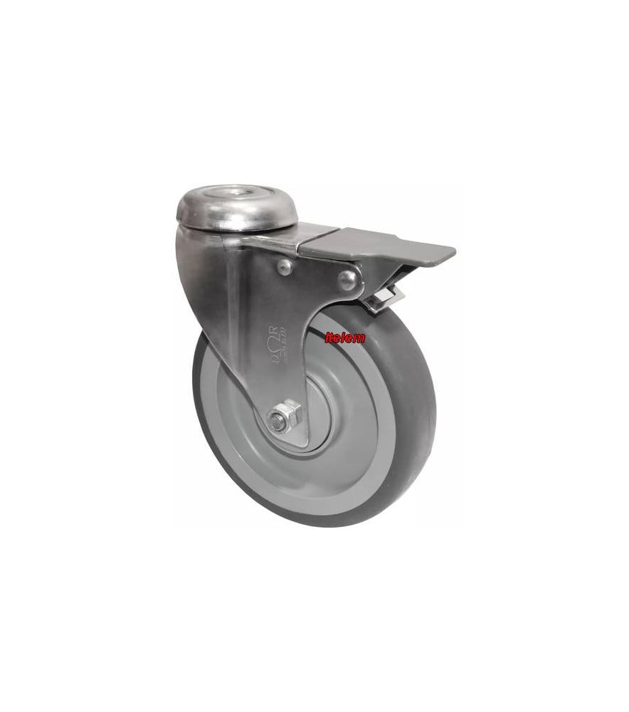 Roulette inox avec frein armoire de décontamination Bourgeat