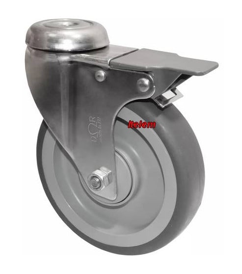 Roulette inox avec frein armoire de décontamination Bourgeat