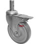 Roulette pivotante à goujon avec frein chariot de distribution Bourgeat Tournus