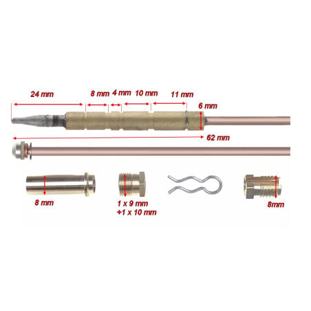 Thermocouple universel à clips 900 mm