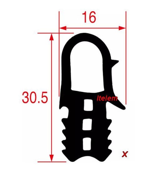 Joint de porte 610mm X 480 mm four Mkn 10012489