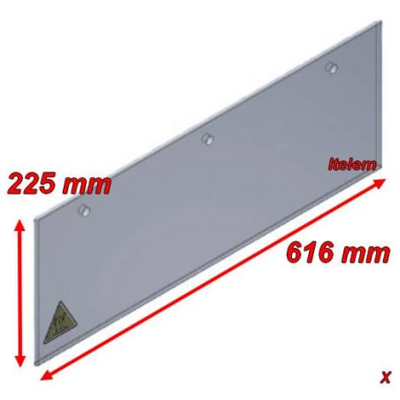 616 x 225 x 8 mm