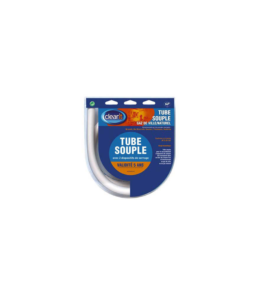 Tuyau 2 m gaz naturel à colliers