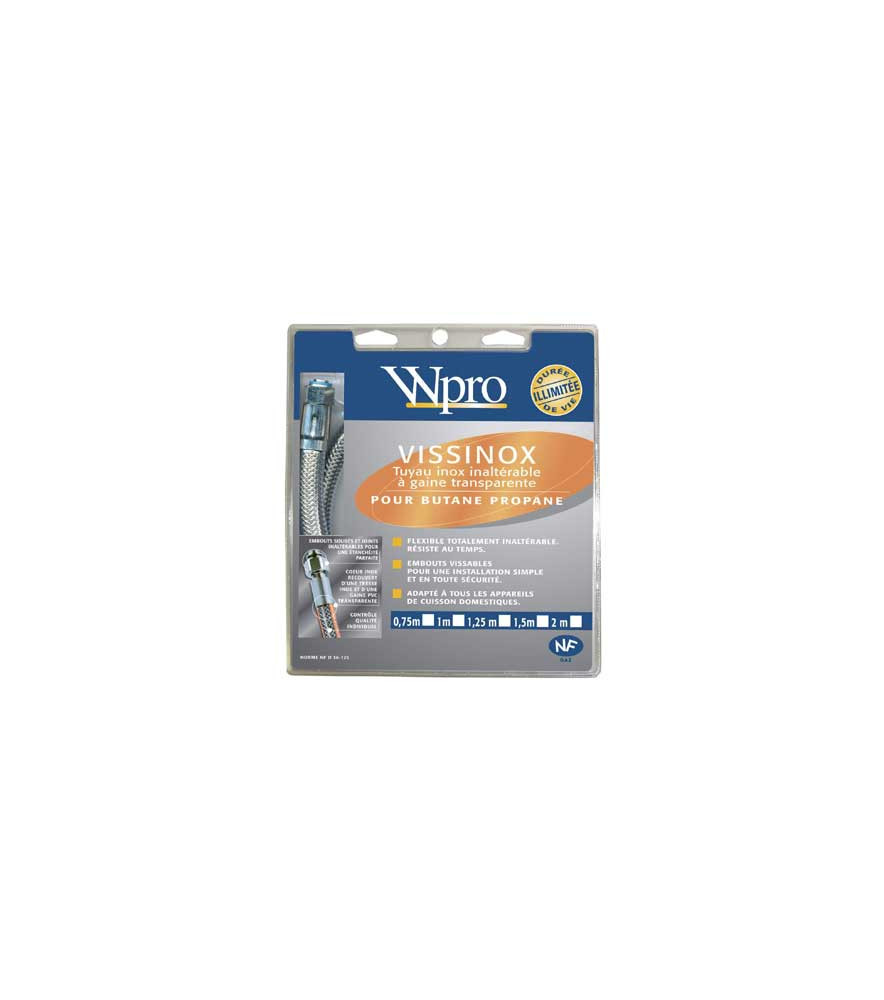 Tuyau inox 1.5m illimité butane