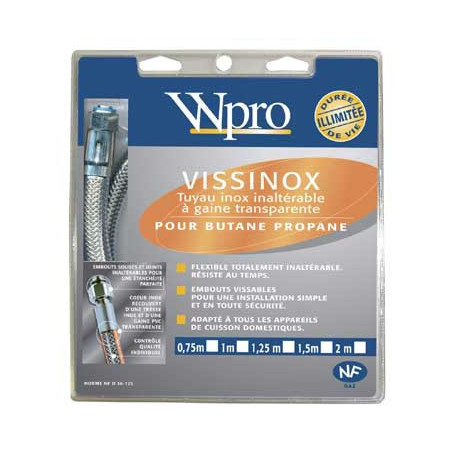 Tuyau inox 1.5m illimité butane