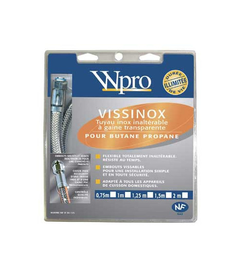 Tuyau inox 1.5m illimité butane