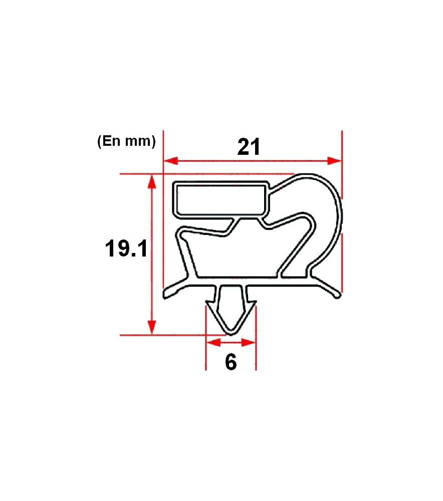 Joint armoire réfrigérée Zanussi 082375