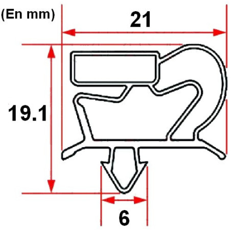 Joint armoire réfrigérée Zanussi 082375
