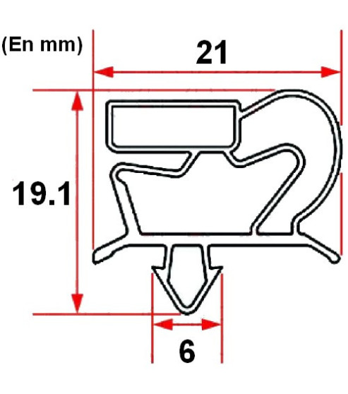 Joint armoire réfrigérée Zanussi 082375
