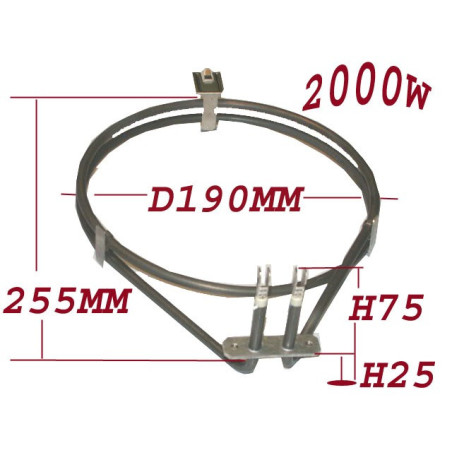 Résistance circulaire four Bosch 00435829