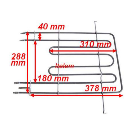 Resistance grill four Scholtes Ariston C00139836