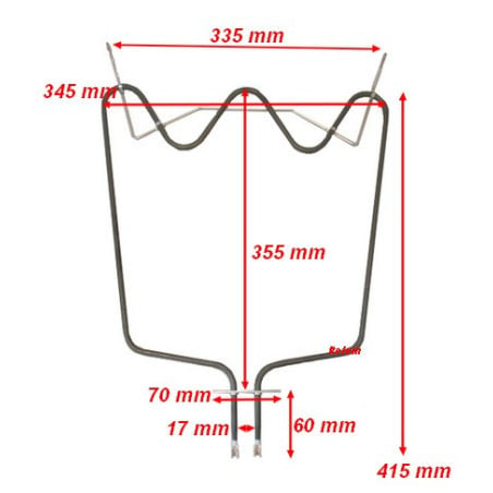 Résistance sole four Whirlpool 481010551720