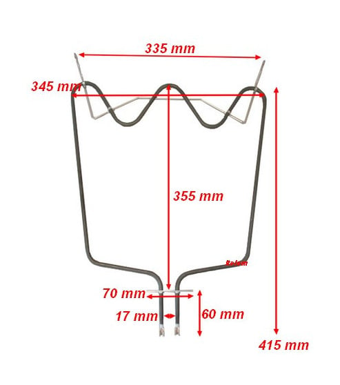 Résistance sole four Whirlpool 481010551720