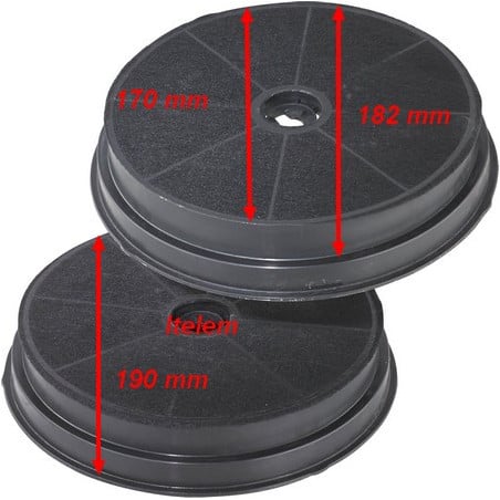 Filtres charbon actif hotte Rosières 49022779