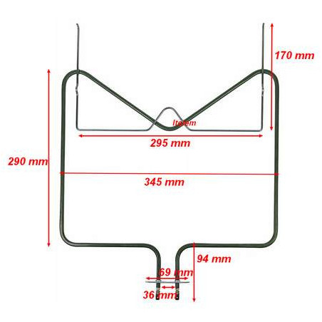 Résistance sole four Bauknecht 481010375734