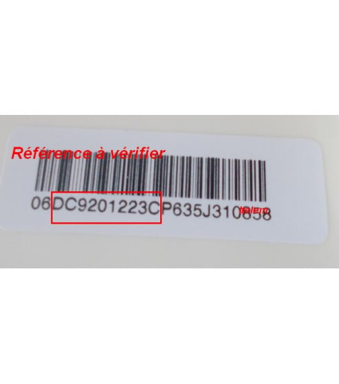 Étiquette module puissance moteur lave-linge Samsung DC92-01223C
