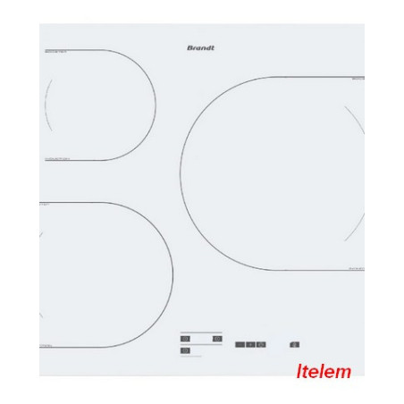 Dessus verre vitroceramique table induction Brandt AS0007783