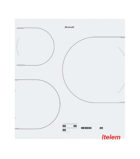 Dessus verre vitroceramique table induction Brandt AS0007783