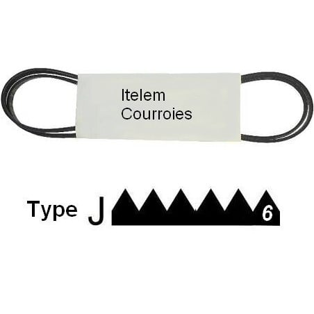Courroie 1282 J6 lave linge Arthur Martin 1108786003