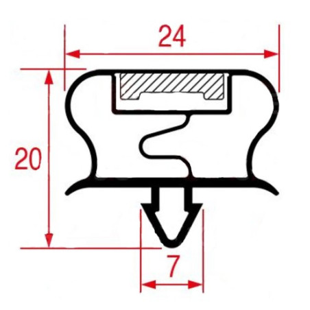 Joint porte tour refrigere 625 X 480 mm