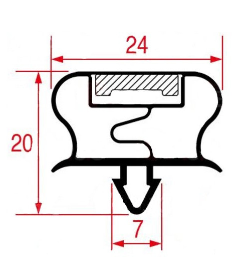 Joint porte tour refrigere 625 X 480 mm