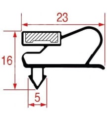 Joint porte armoire refrigeree Iarp profil 1011