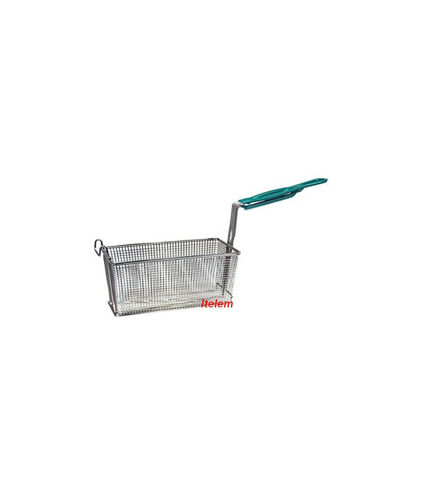 Panier Pour Friteuse Professionnelle (type McDonald's) - Acier Chromé, Dimensions 145x150x335/600mm, Sans Séparateur