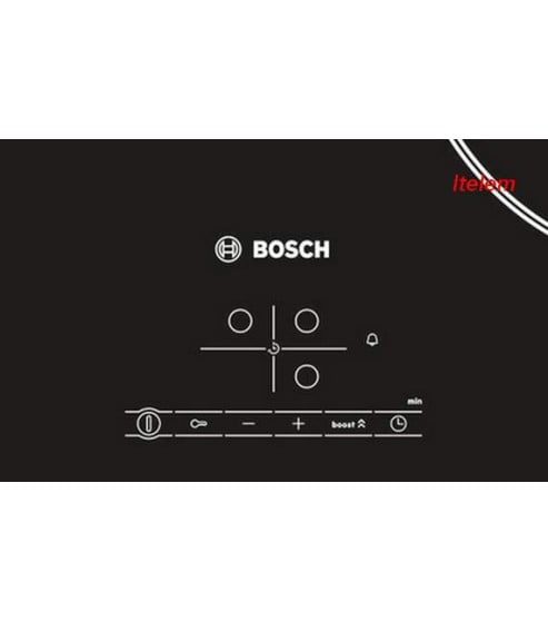 Dessus verre vitrocéramique table induction Bosch 00689675