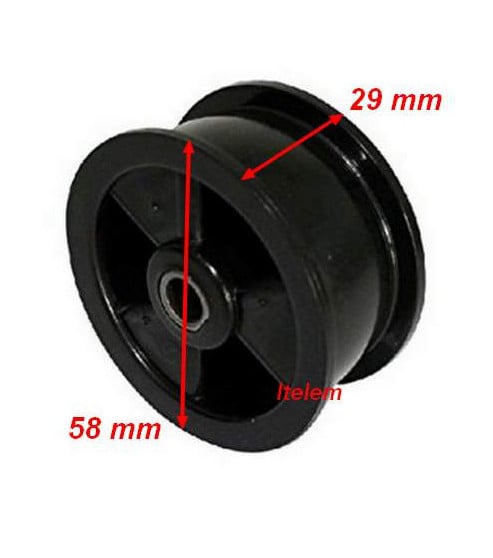 Puleggia Tensione Asciugatrici AEG Electrolux | Ricambio 1250125034 | Rullo Cinghia Nero - Foto 4