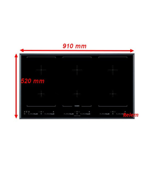 Dessus verre vitroceramique table induction AEG 5551121576