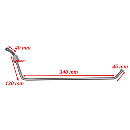 Conduit robinet gaz fourneau Zanussi Alpeninox 006263