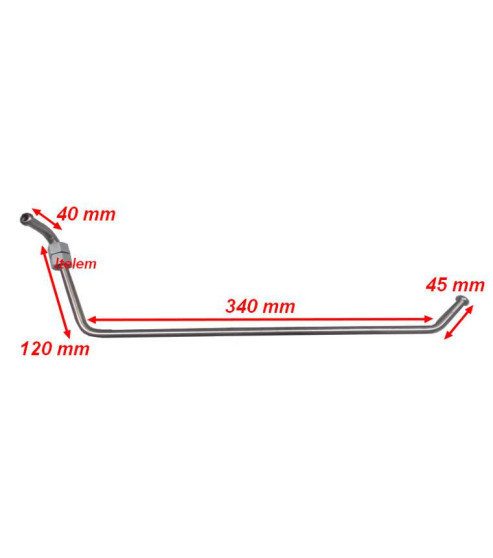 Conduit robinet gaz fourneau Zanussi Alpeninox 006263
