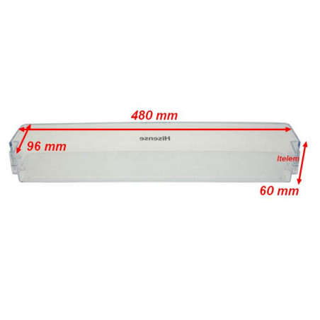 Balconnet superieur porte refrigerateur Hisense K1618096