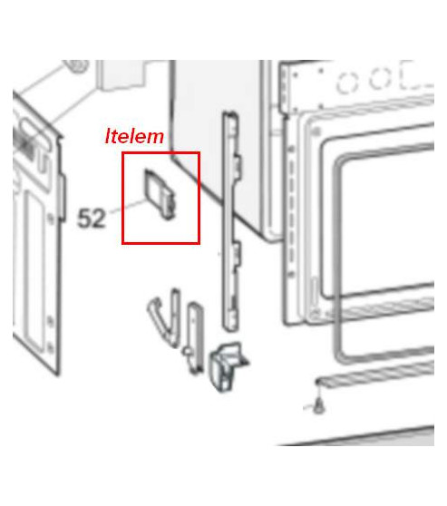 Taquet fixation porte four Ariston Hotpoint C00082487