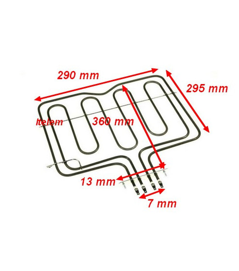 Résistance de voûte/grill cuisinière Sidex 339726