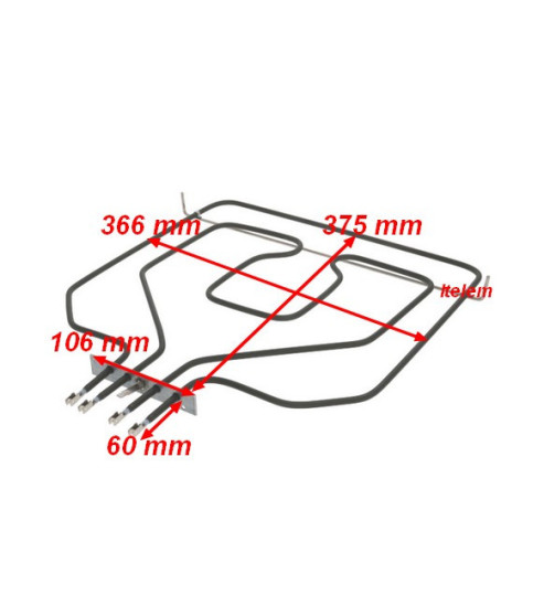 Résistance gril four Bosch 00470845