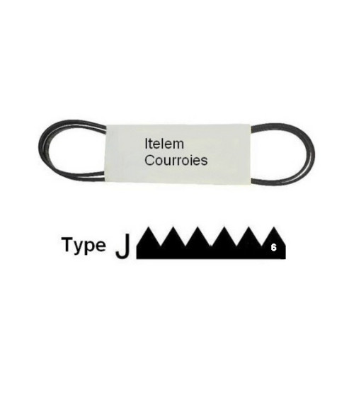 Courroie lave-linge Bosch type 1296 J6 00491680