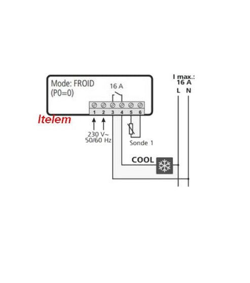Thermostat régulateur chambre froide D14125 Ako