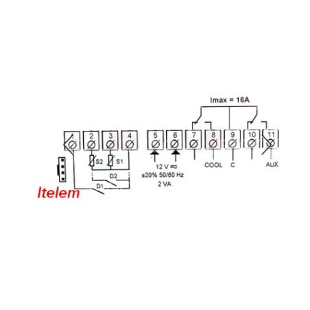Thermostat régulateur chambre froide D14212 Ako
